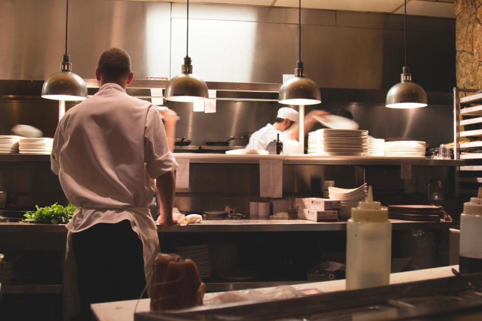 Chefs working a busy service